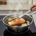 Stainless Steel Non-Stick Frying Pan – 32cm Honeycomb Skillet with Stay-Cool Handle, Induction Compatible, Scratch Resistant & Dishwasher Safe Cooking Pan